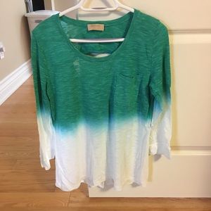 Ombré top 3/4 sleeve